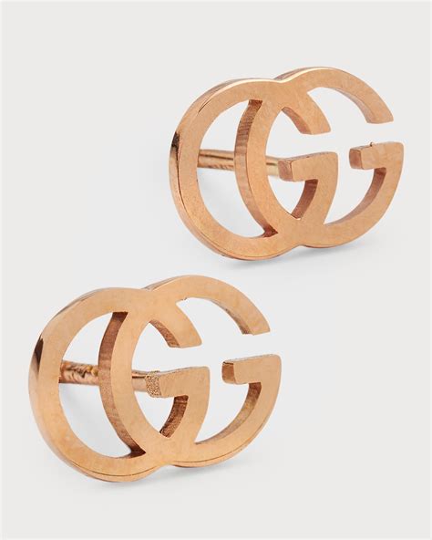 gold gucci earrings|Gucci 18k gold stud earrings.